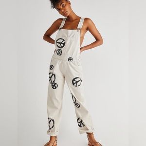 Peace sign Ziggy overalls - free people